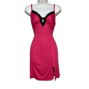 Y2K Babydoll Coquette Heart Slip Dress Womens Size Medium Indie Sleaze Soft Girl